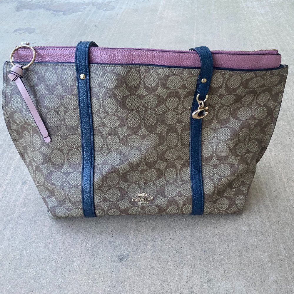 COACH - May Tote In Colorblock Signature Canvas